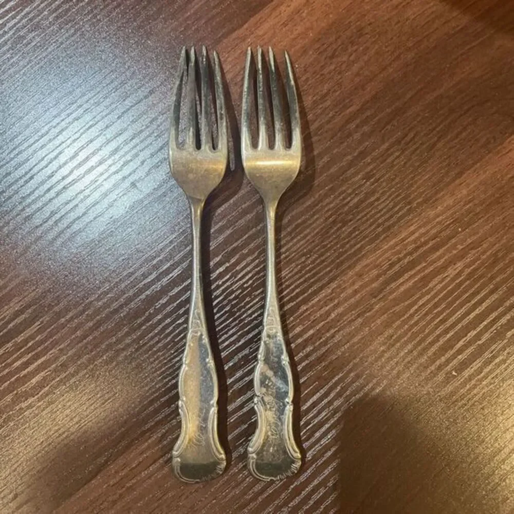 ANTIQUE‎ 1880 Pairpoint Mfg Co. SIlverplate Dinner Fork Set of 2